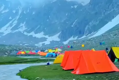Group trip in Manali: tent with a view